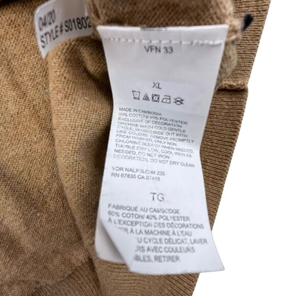 Nautica Cardigan Sweater Men’s XL Brown Long Sleeve Button Pockets Grandpa - Picture 7 of 9